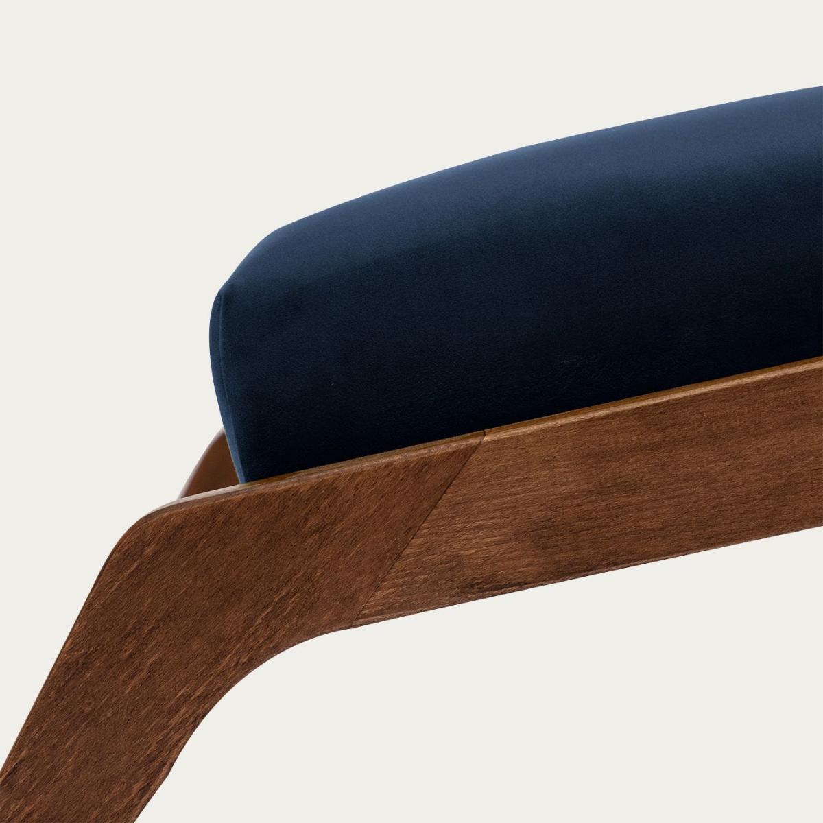 Night Blue Apollo Lounge Footstool Premium Velvet Line – image 2
