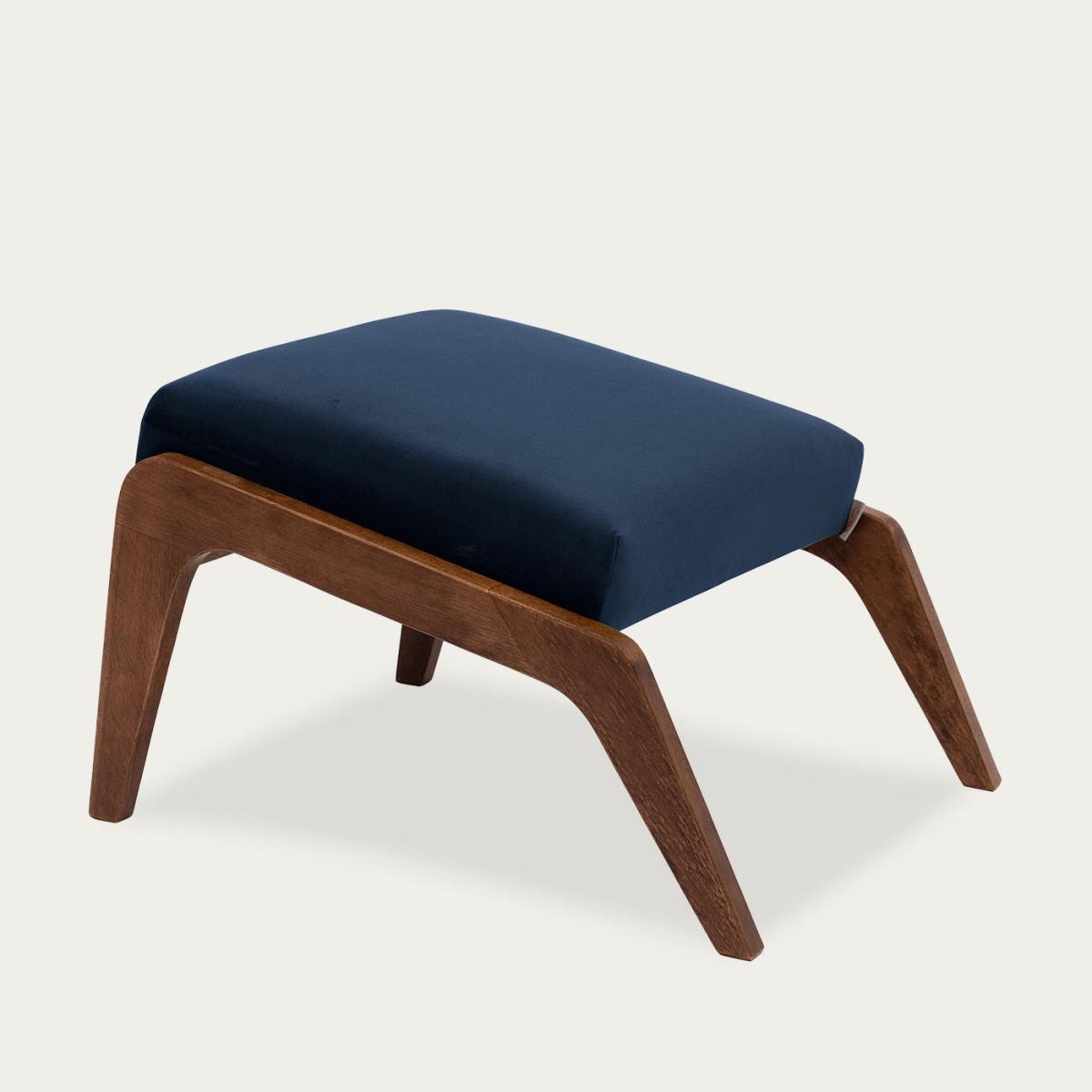 Night Blue Apollo Lounge Footstool Premium Velvet Line – image 1