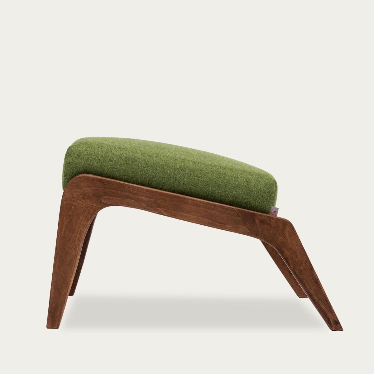 Spring Green Apollo Lounge Footstool Wool Line – image 3
