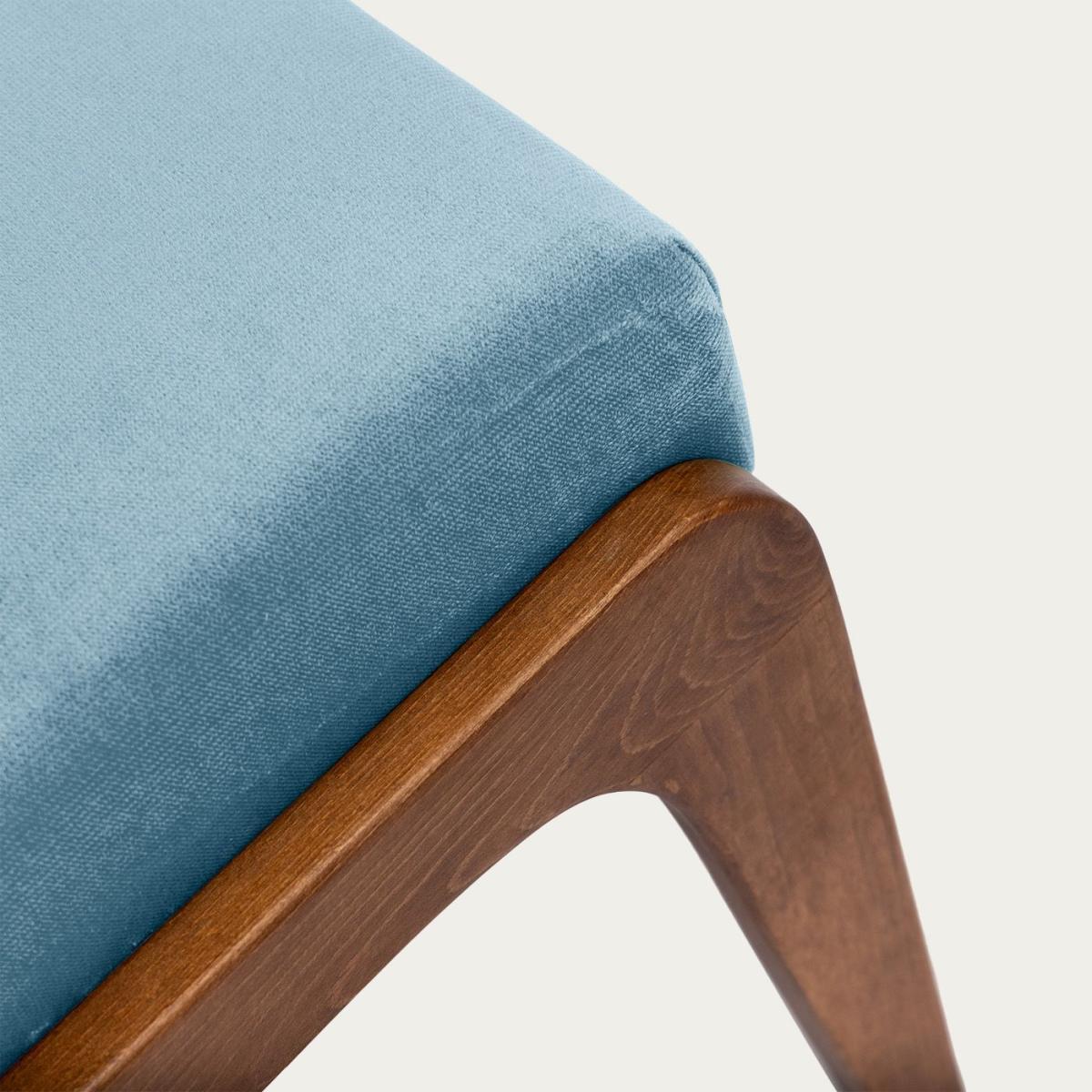 Ice Grey Apollo Lounge Footstool Velvet Line – image 2
