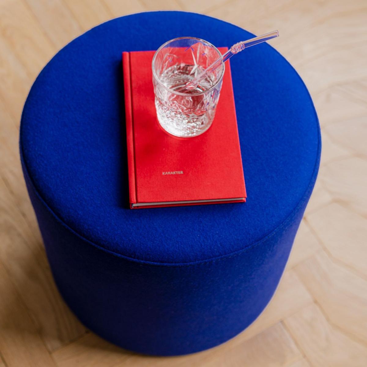 Blueberry Pie Tall Folk Pouf – image 3