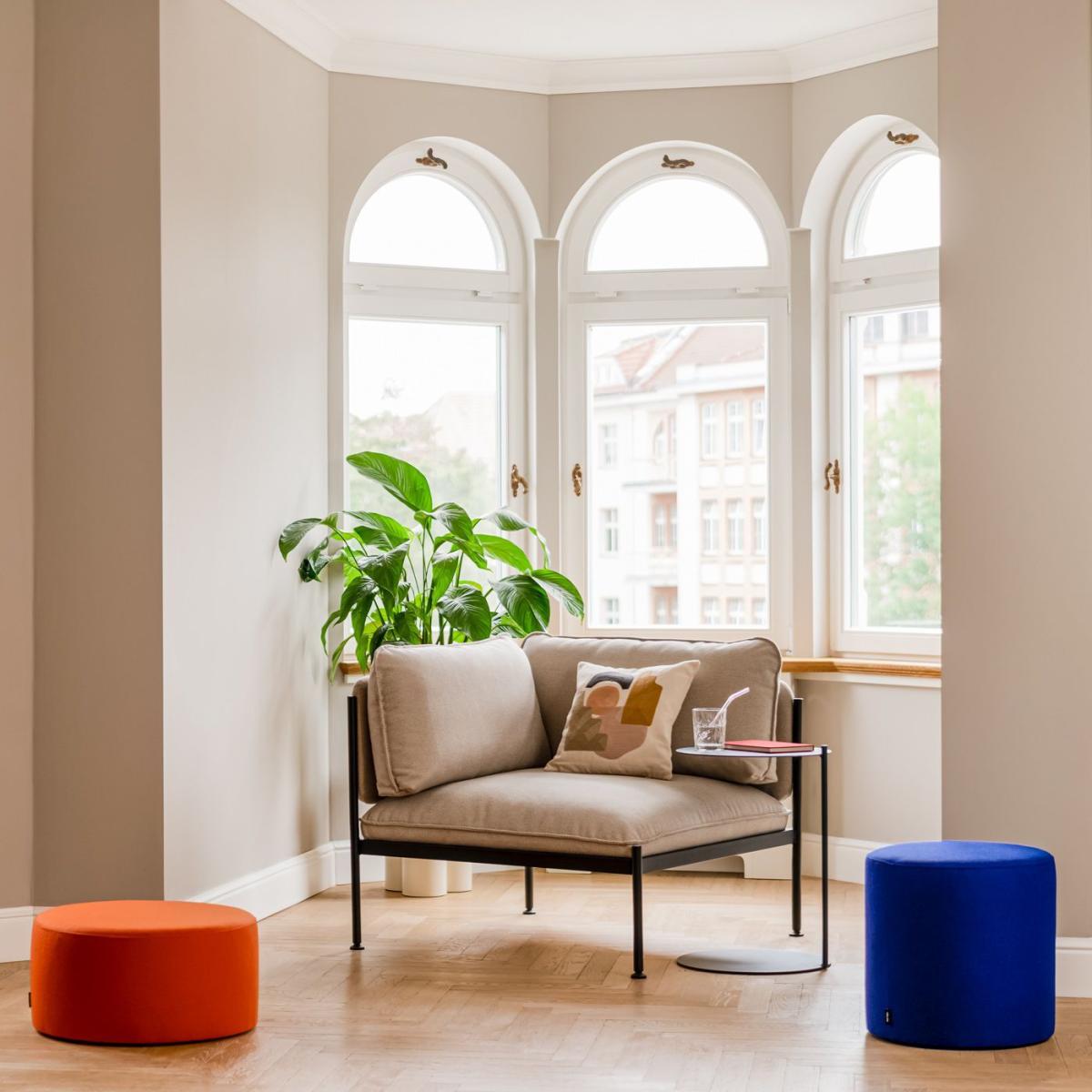 Blueberry Pie Tall Folk Pouf – image 4