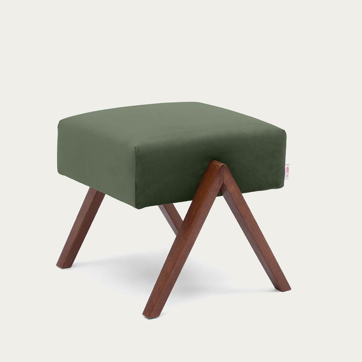 Khaki Green Retrostar Footstool Premium Velvet Line – image 2