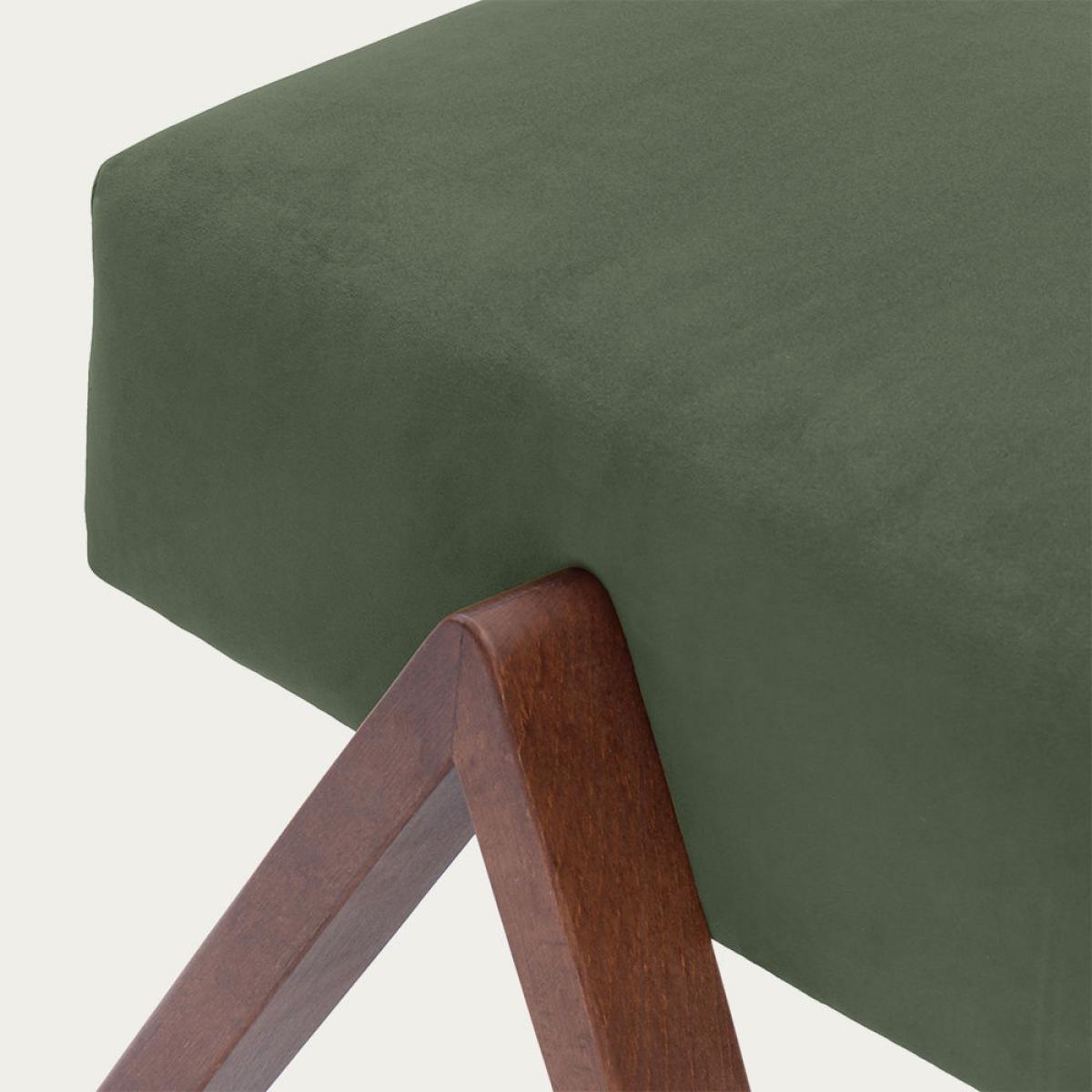 Khaki Green Retrostar Footstool Premium Velvet Line – image 3
