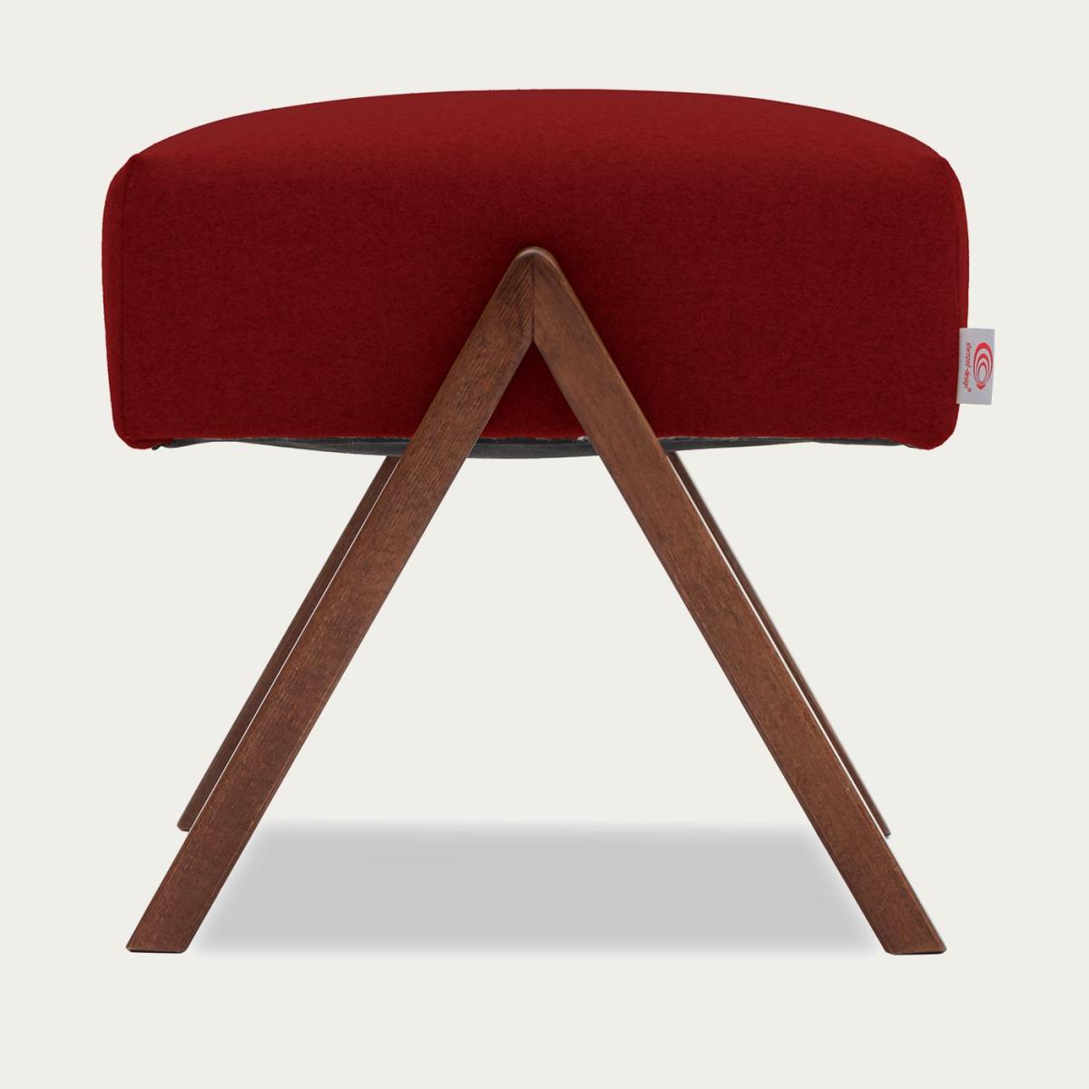 Fire Red Retrostar Footstool Wool Line – image 1
