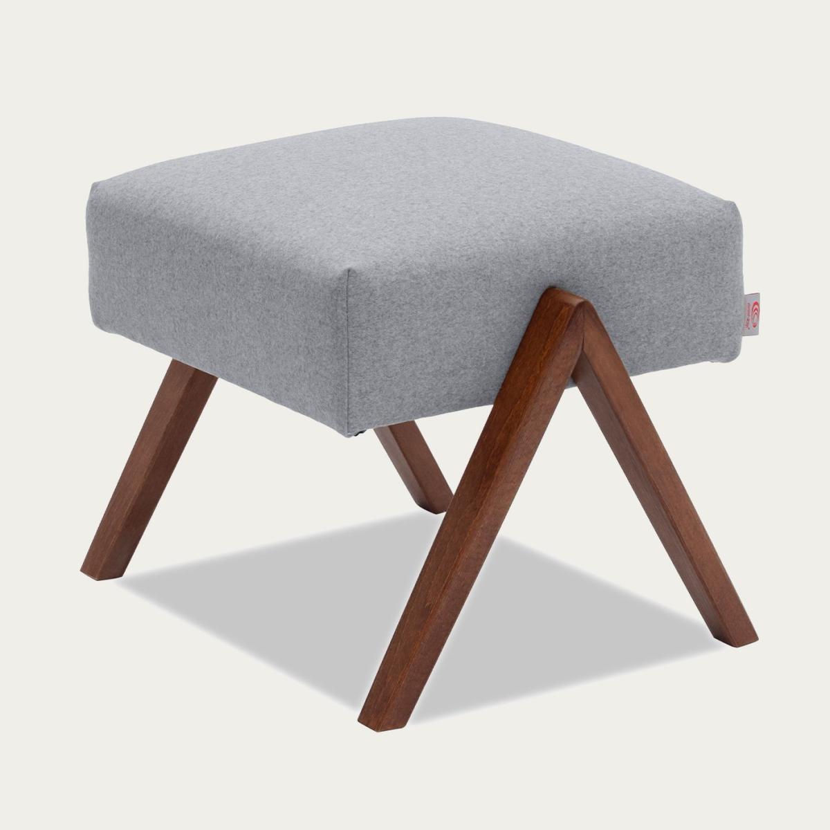 Stone Grey Retrostar Footstool Wool Line – image 4