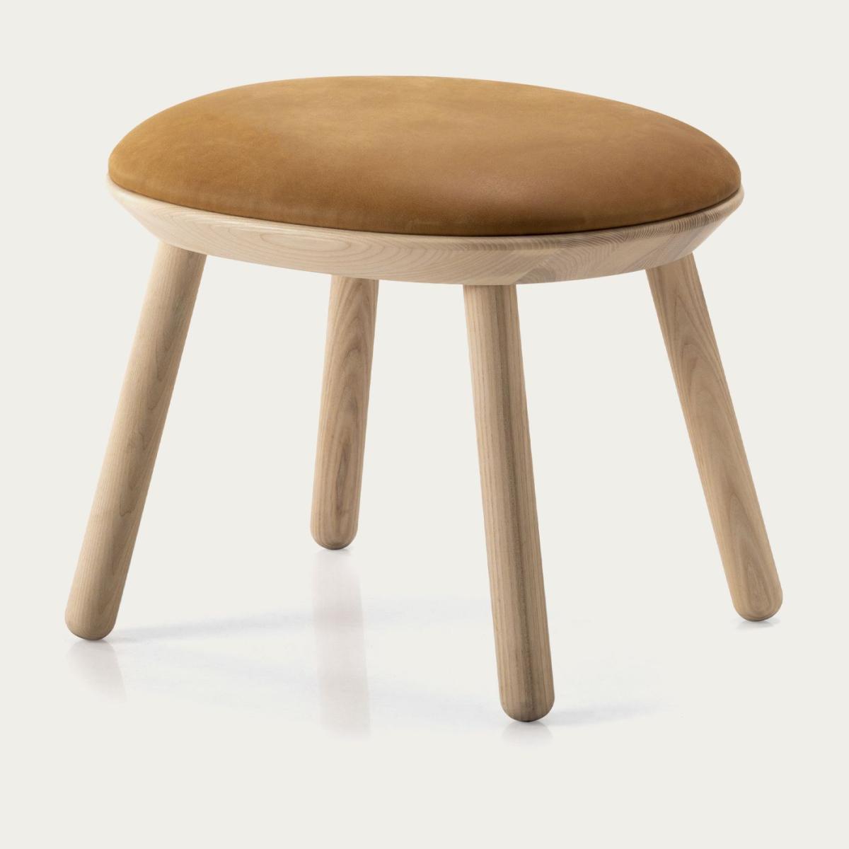Vintage Cognac Naïve Ottoman – image 3