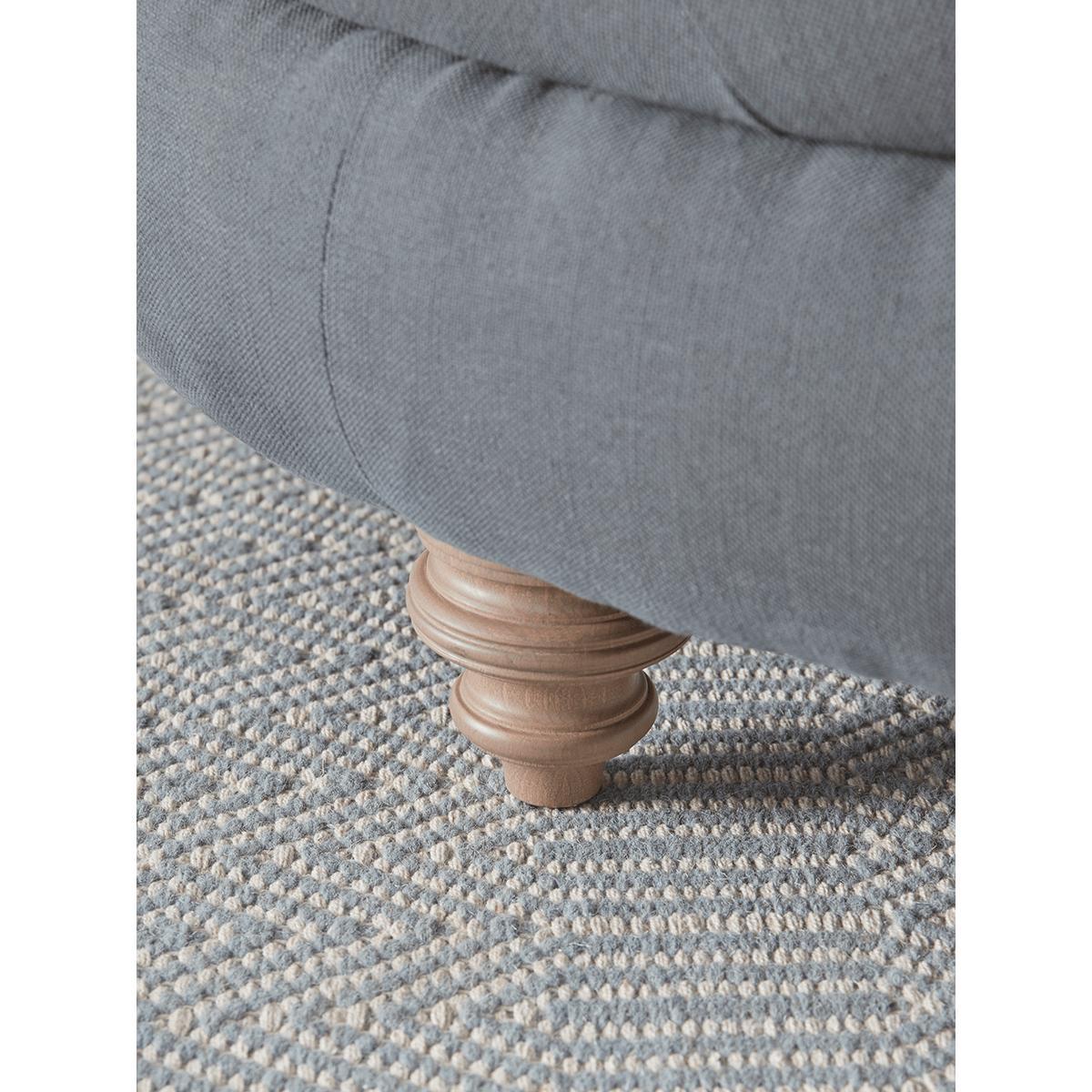 NEW Margeaux Round Ottoman - Soft Grey Velvet – image 4