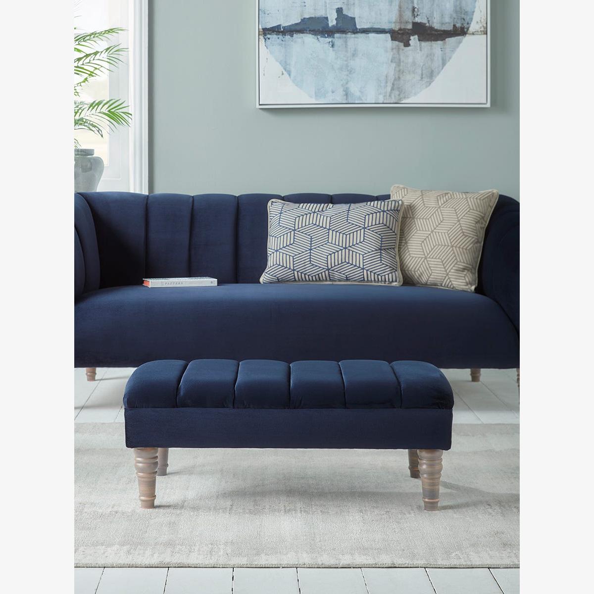 Kemi Ottoman – Oat Cotton Linen – image 1