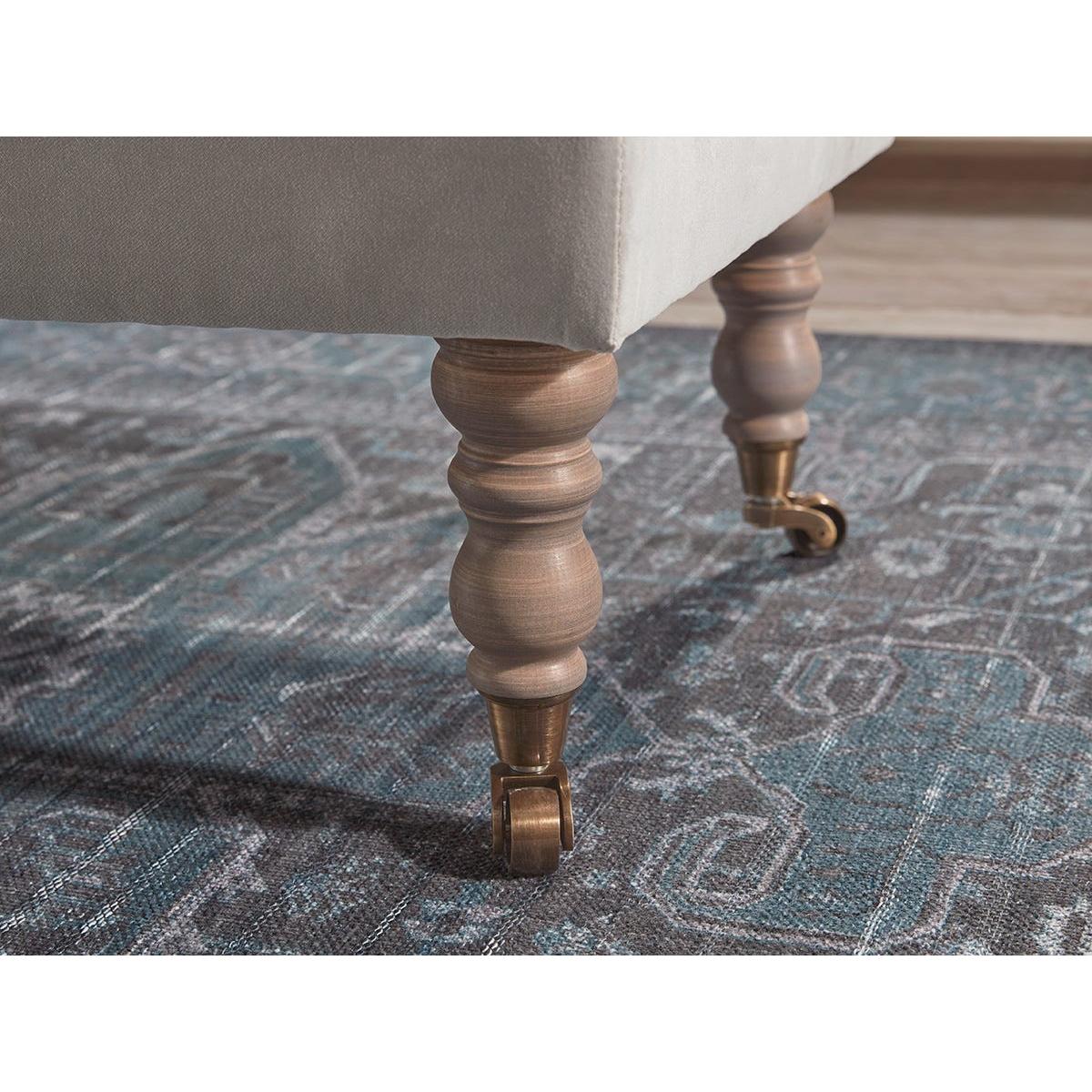 Domme Ottoman – Dove Velvet – image 3