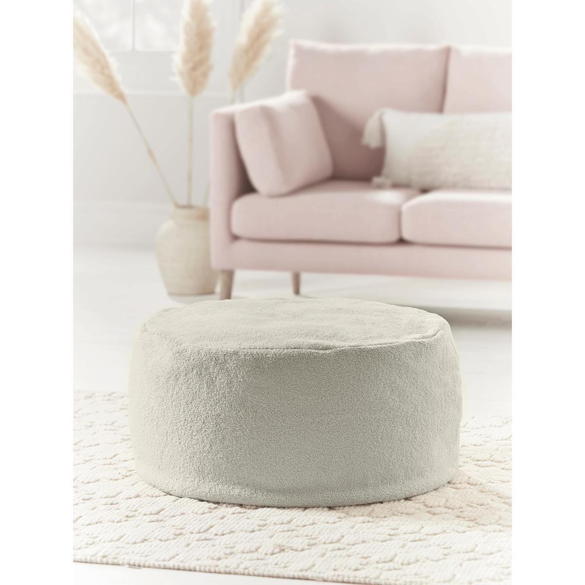 Teddy Pouffe - Soft Grey – image 1