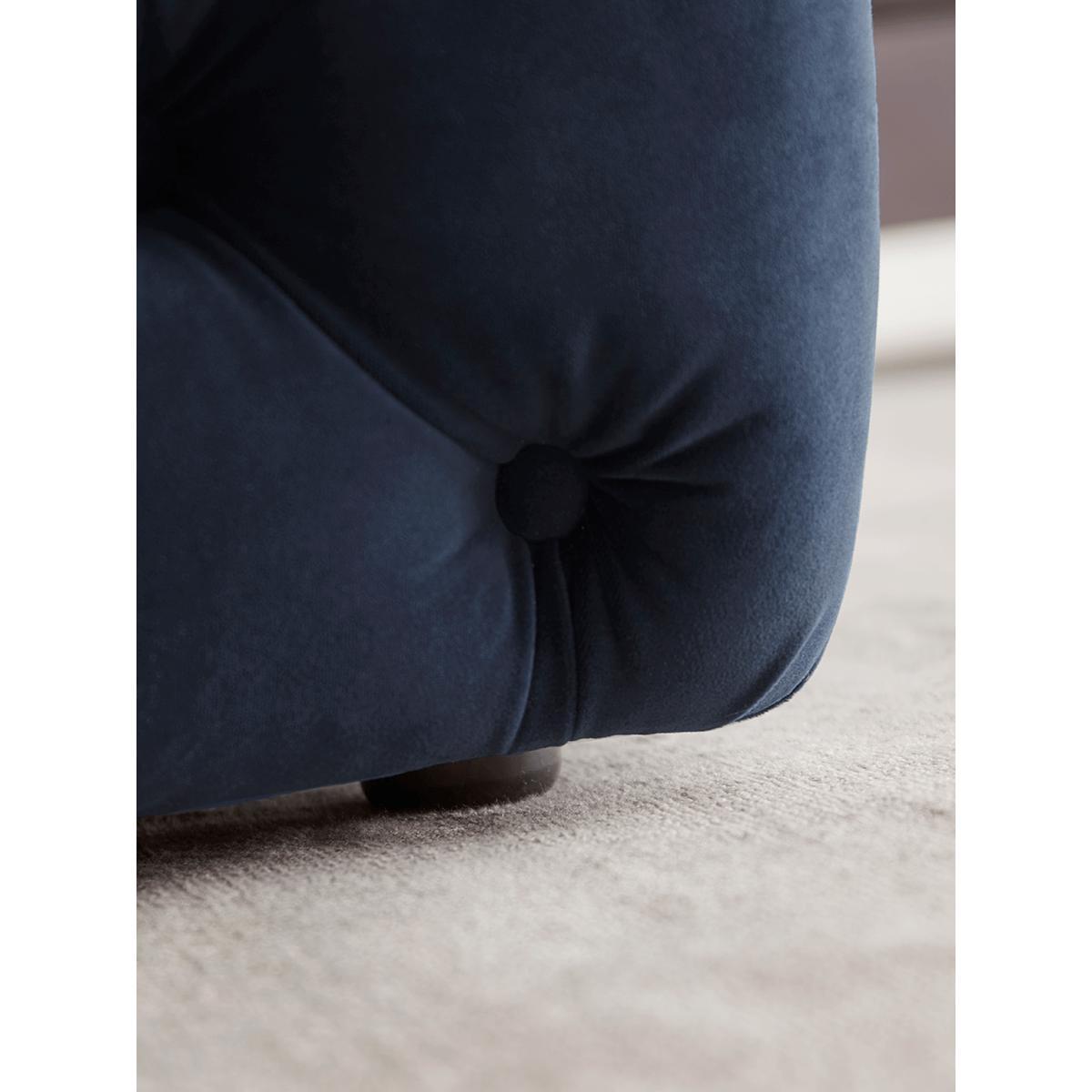 Dora Buttoned Ottoman - Ash Linen Cotton Blend – image 4