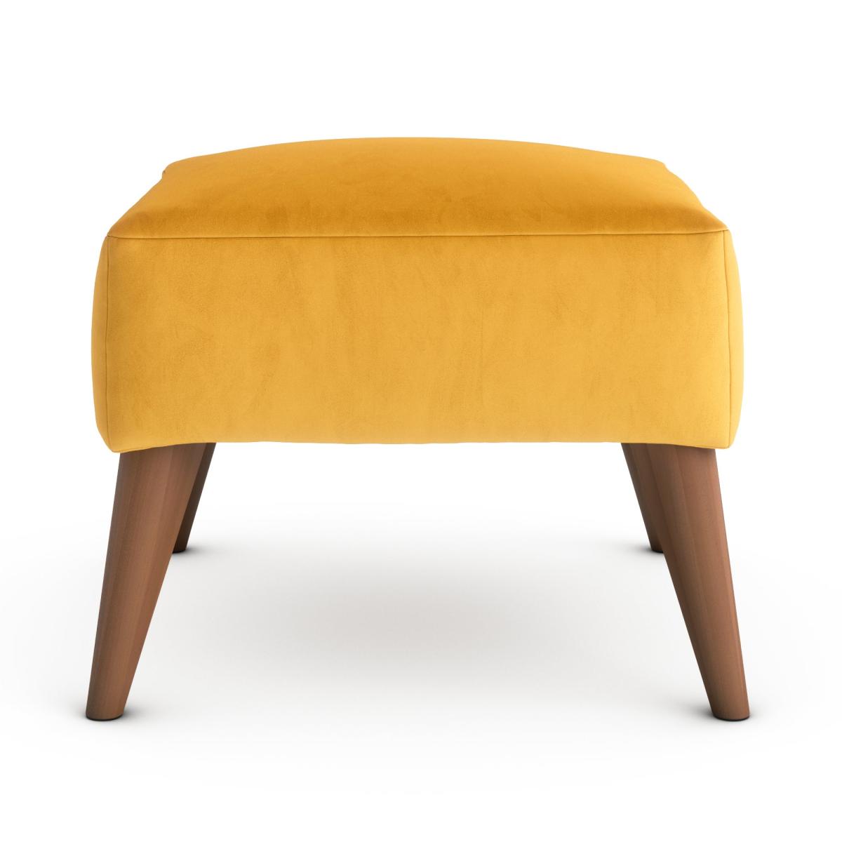 Marlow Luxury Velvet Footstool Luxury Velvet Old Gold – image 3