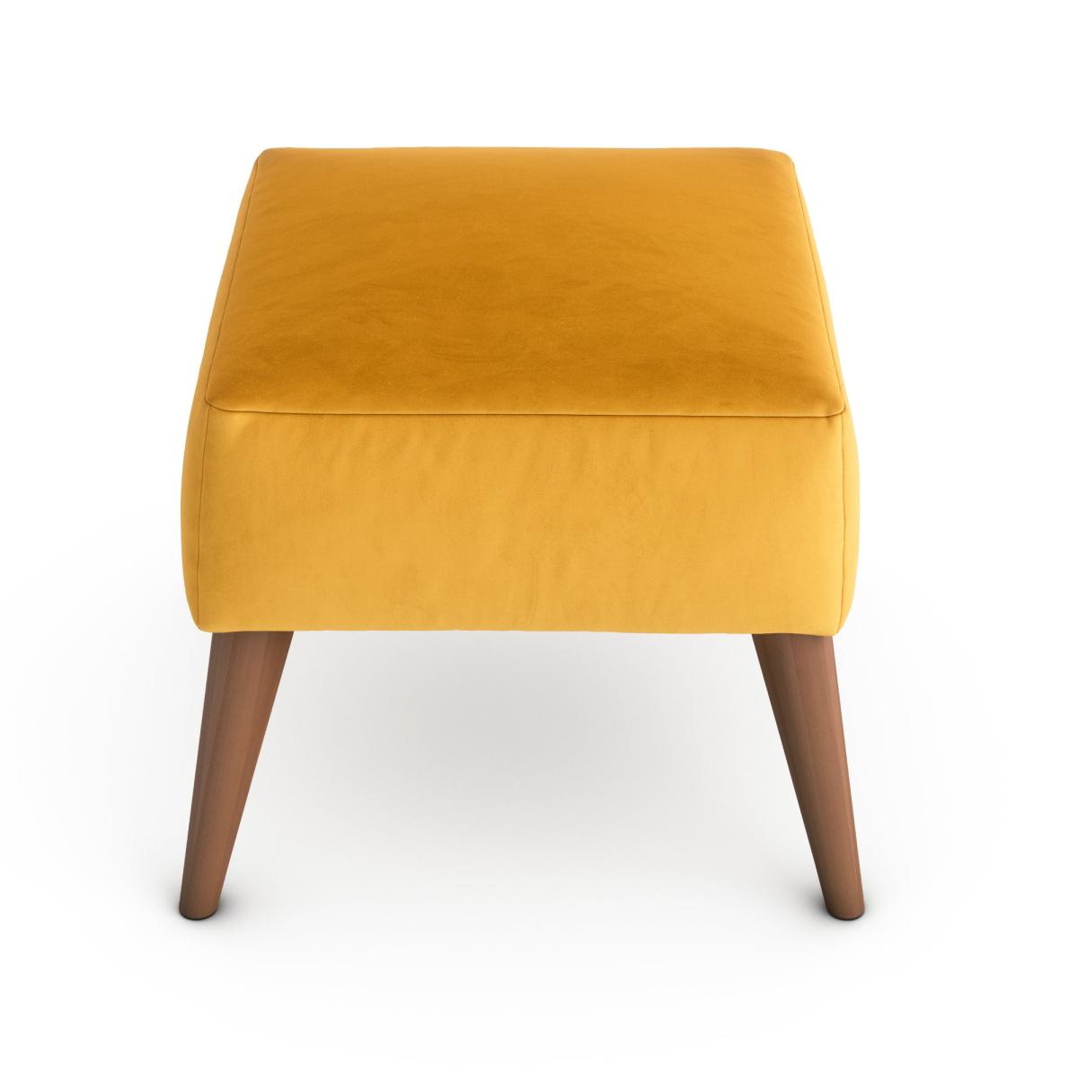 Marlow Luxury Velvet Footstool Luxury Velvet Old Gold – image 4