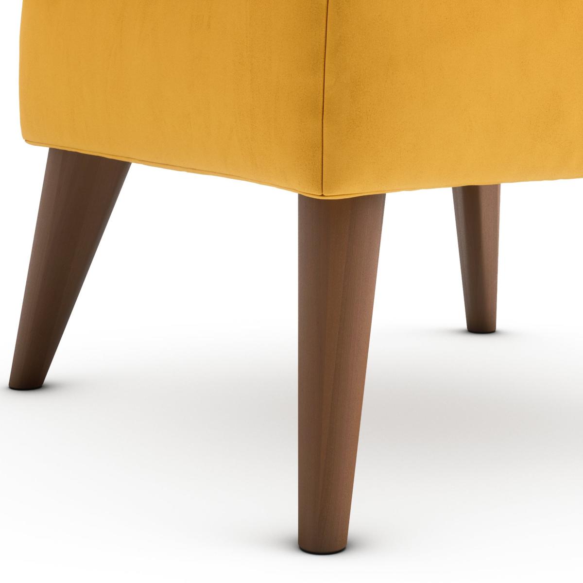 Marlow Luxury Velvet Footstool Luxury Velvet Old Gold – image 5