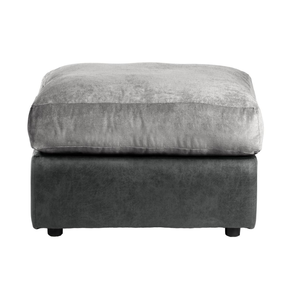 Blake Fabric Combo Footstool Chocolate (Brown) – image 3