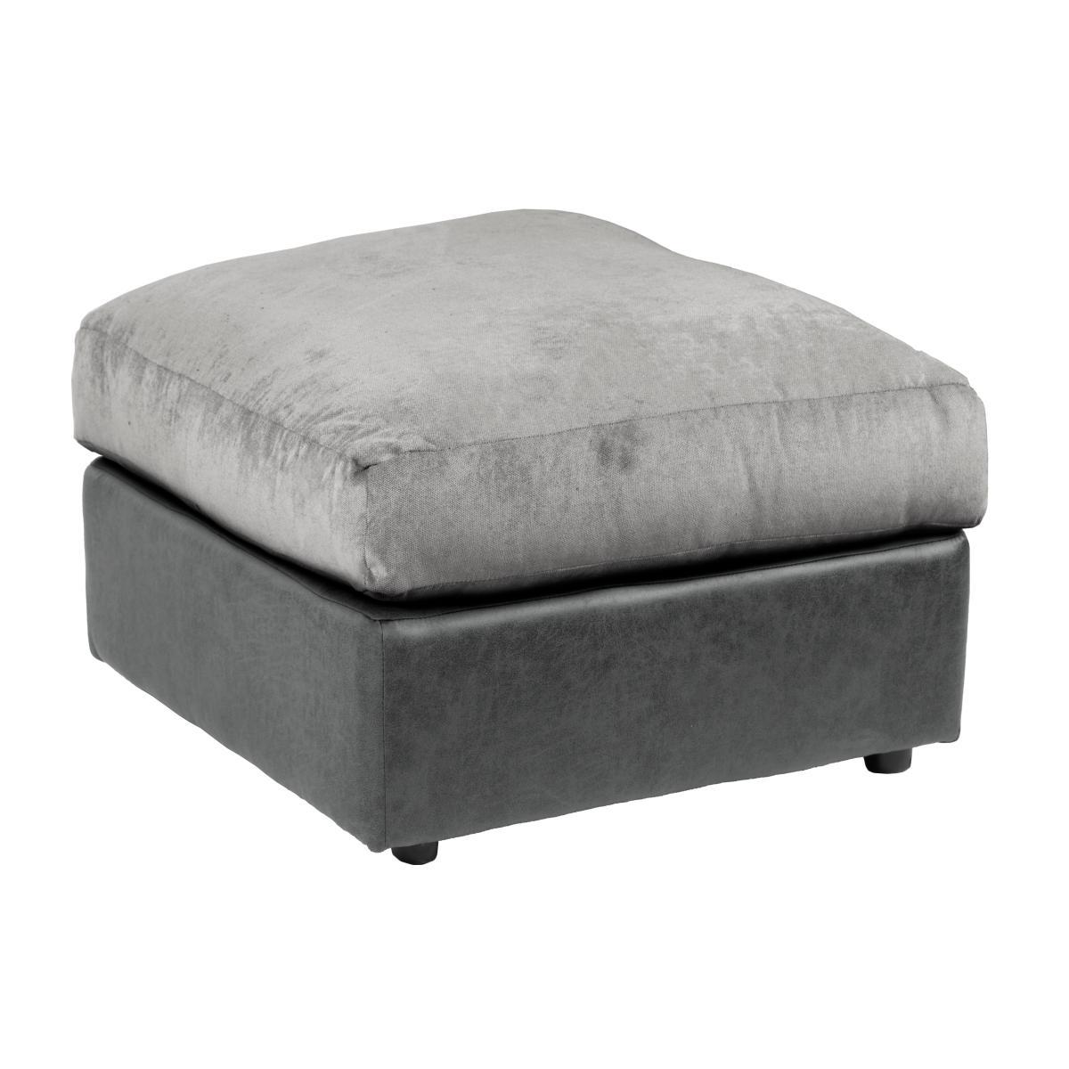 Blake Fabric Combo Footstool Chocolate (Brown) – image 4