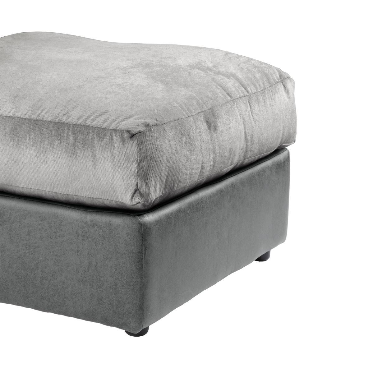 Blake Fabric Combo Footstool Chocolate (Brown) – image 5