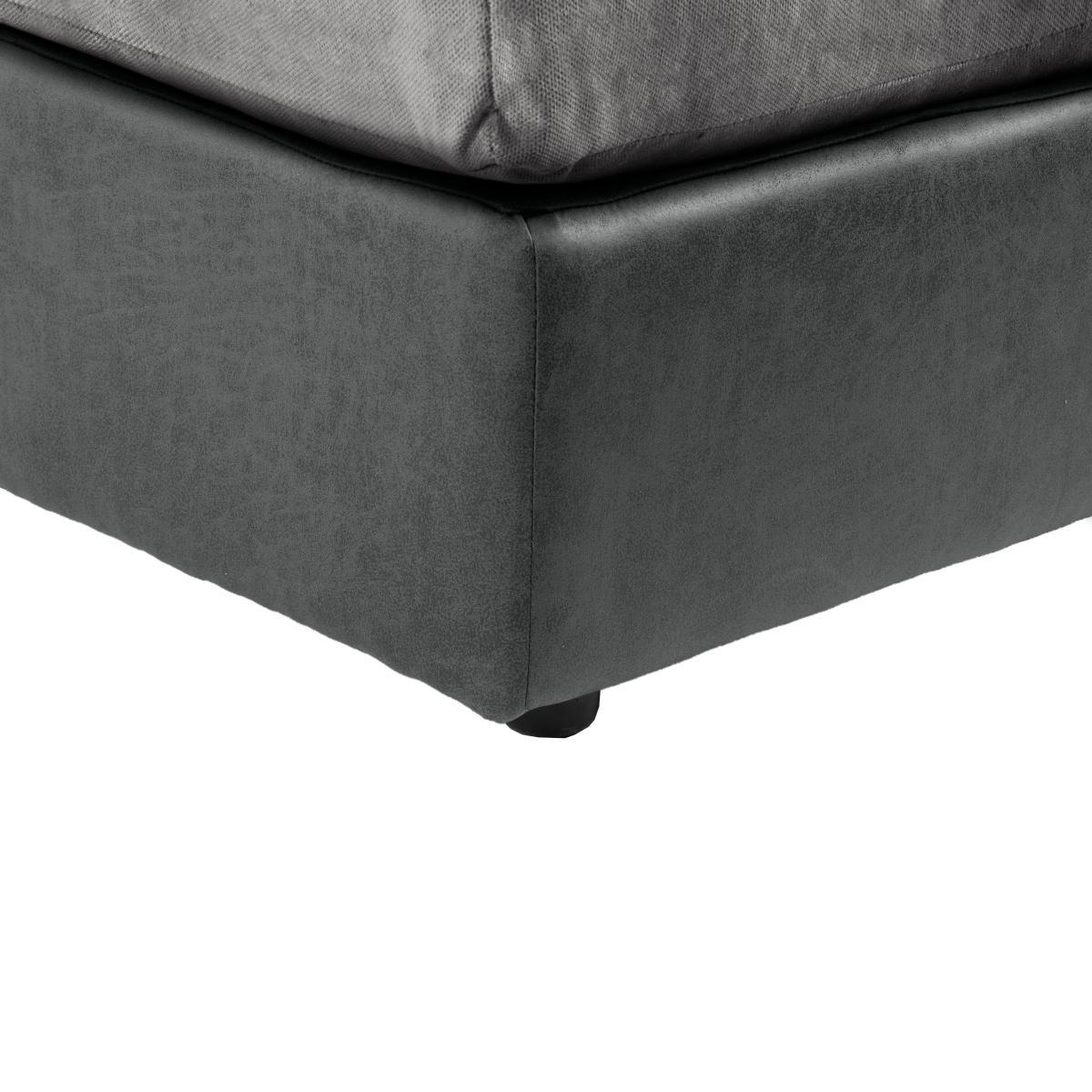 Blake Fabric Combo Footstool Chocolate (Brown) – image 6