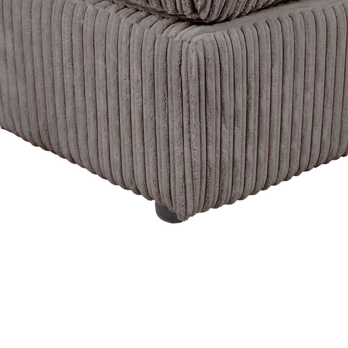 Blake Jumbo Cord Footstool Grey – image 5