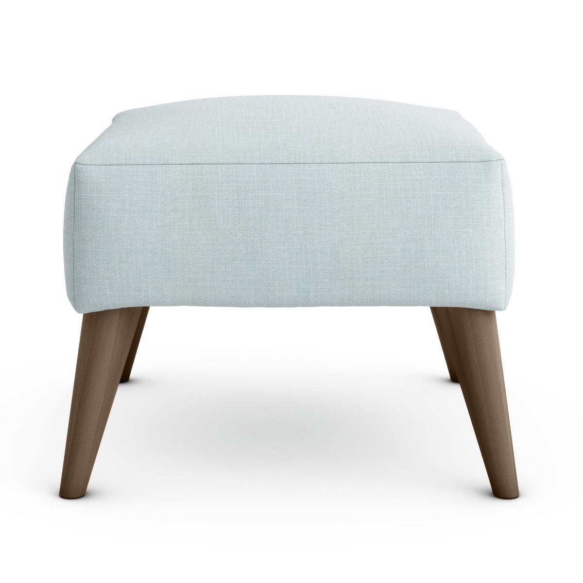 Marlow Slub Cotton Blend Footstool Slub Cotton Light Mineral – image 3
