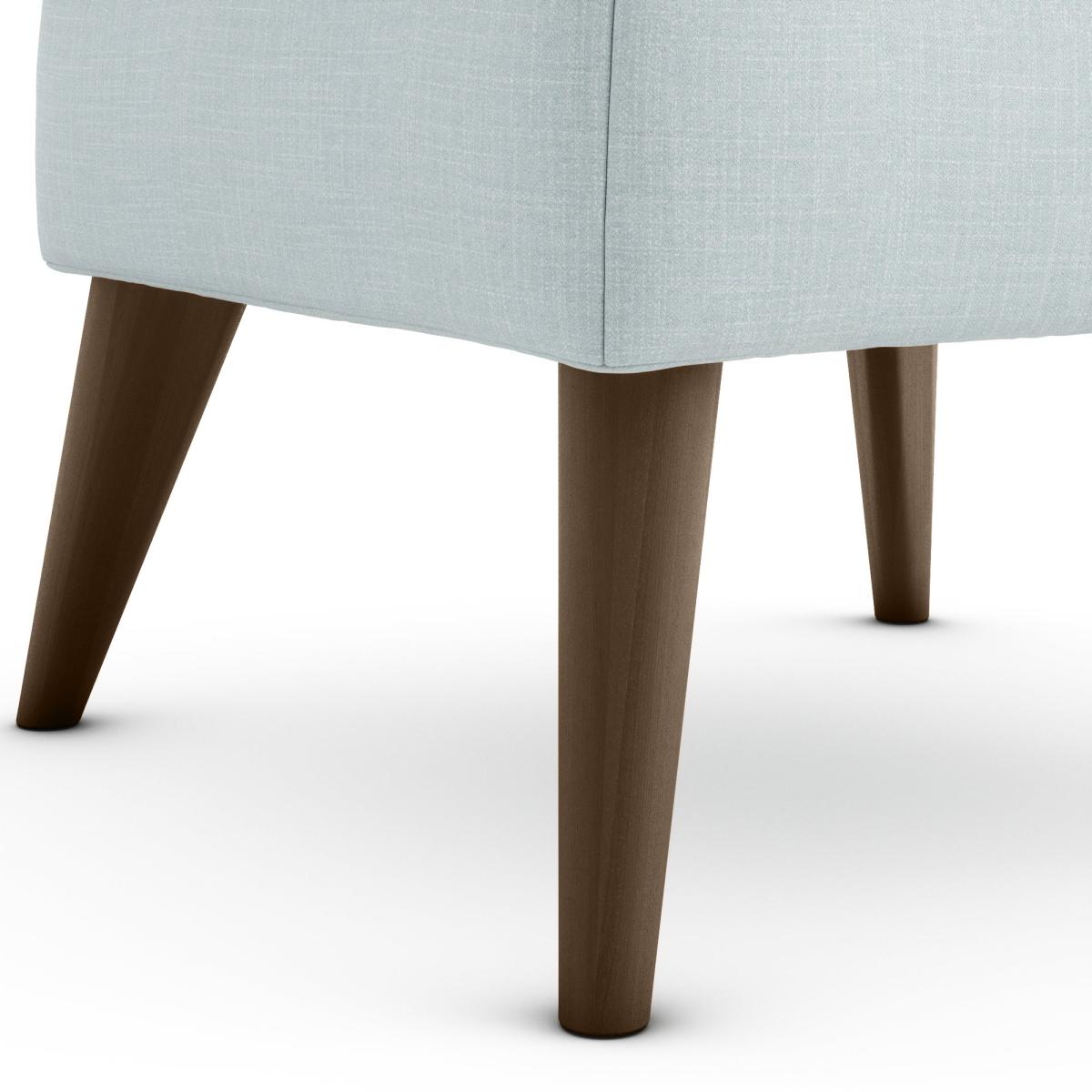 Marlow Slub Cotton Blend Footstool Slub Cotton Light Mineral – image 5
