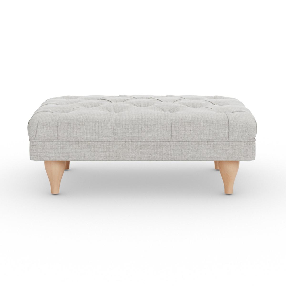 Warwick Footstool Tonal Weave Silver – image 5