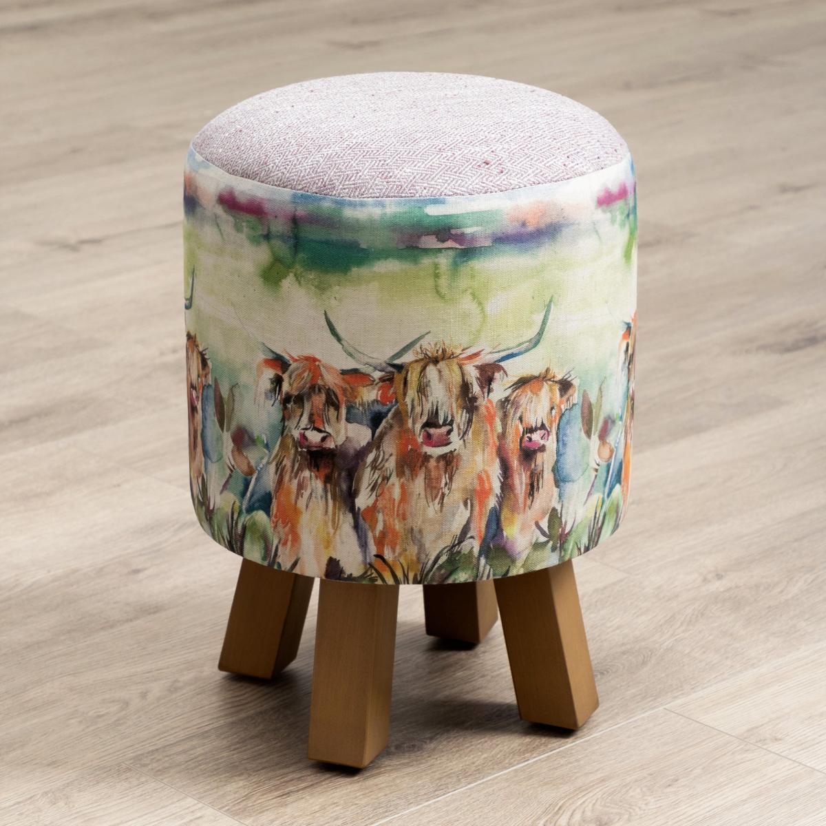 Monty Fabric Footstool Monty Helian Herd – image 2