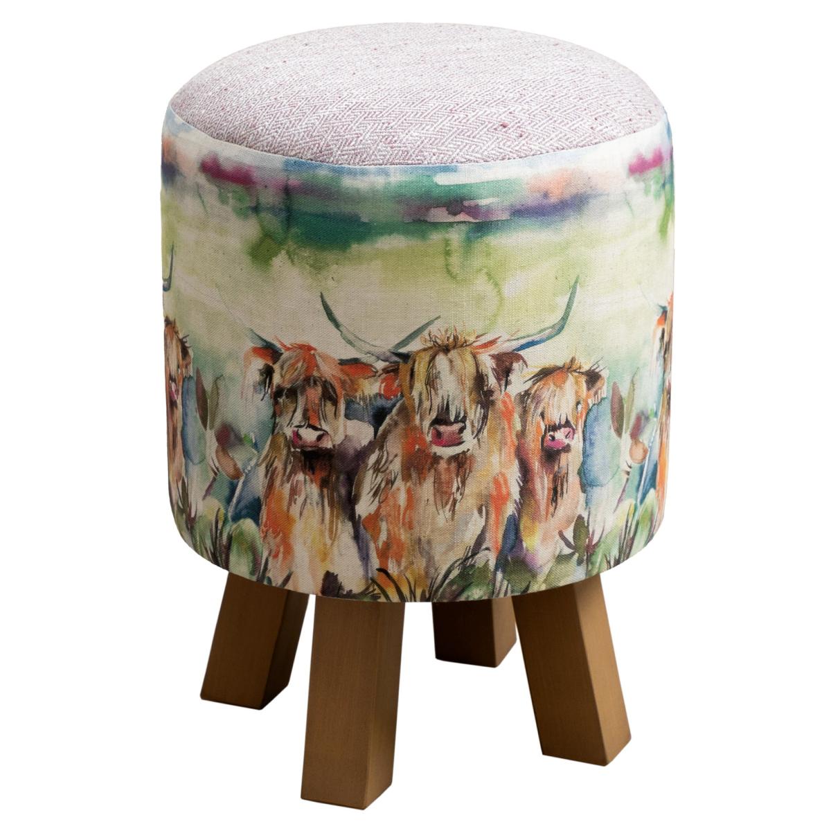Monty Fabric Footstool Monty Helian Herd – image 3