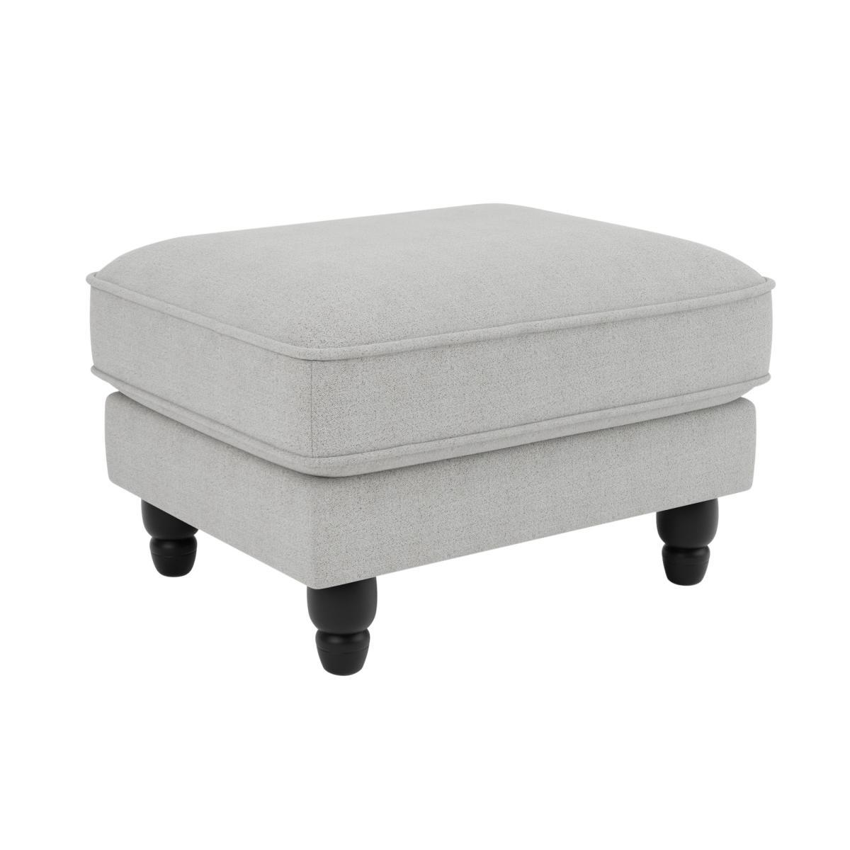 Beatrice Boucle Footstool Light Grey – image 2