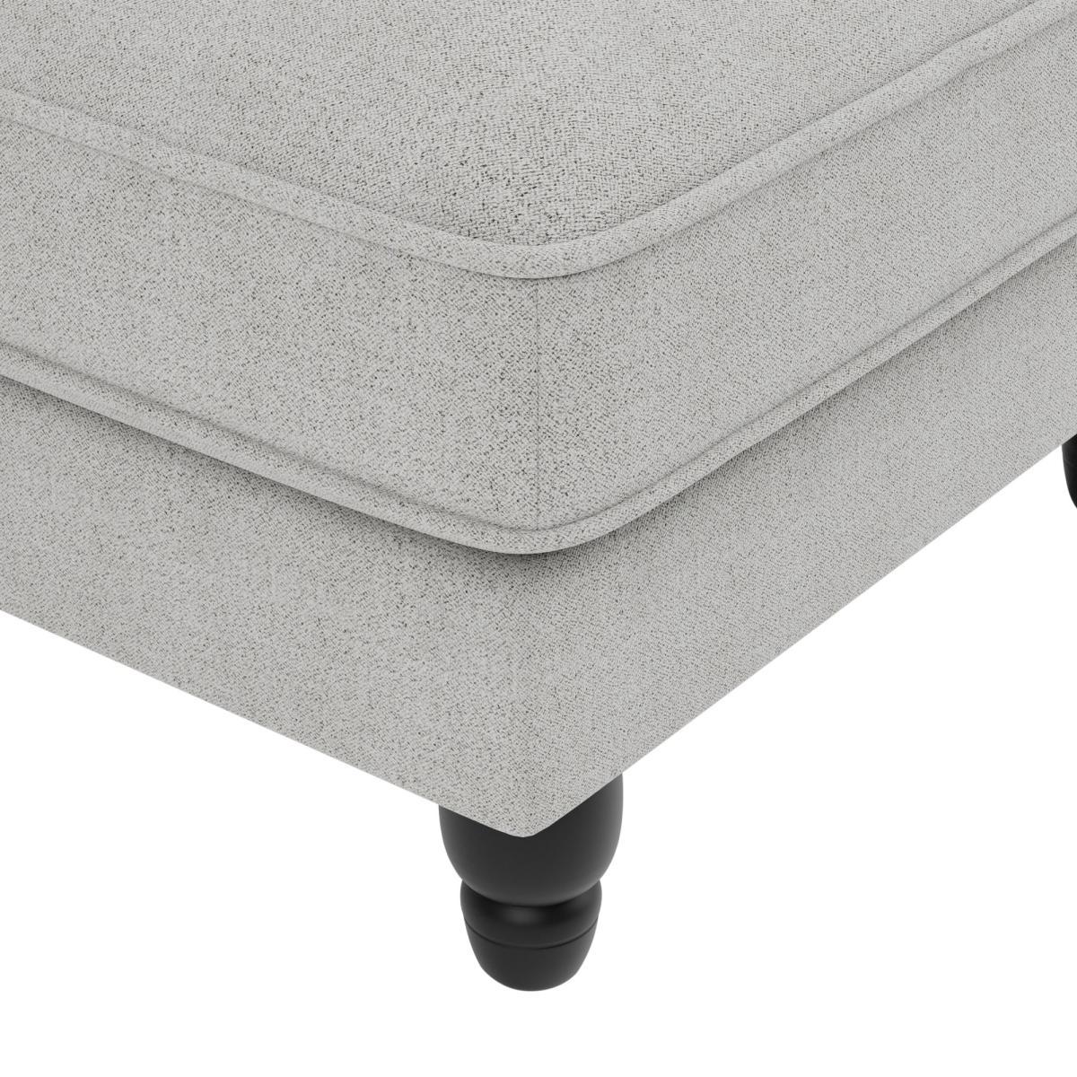 Beatrice Boucle Footstool Light Grey – image 3