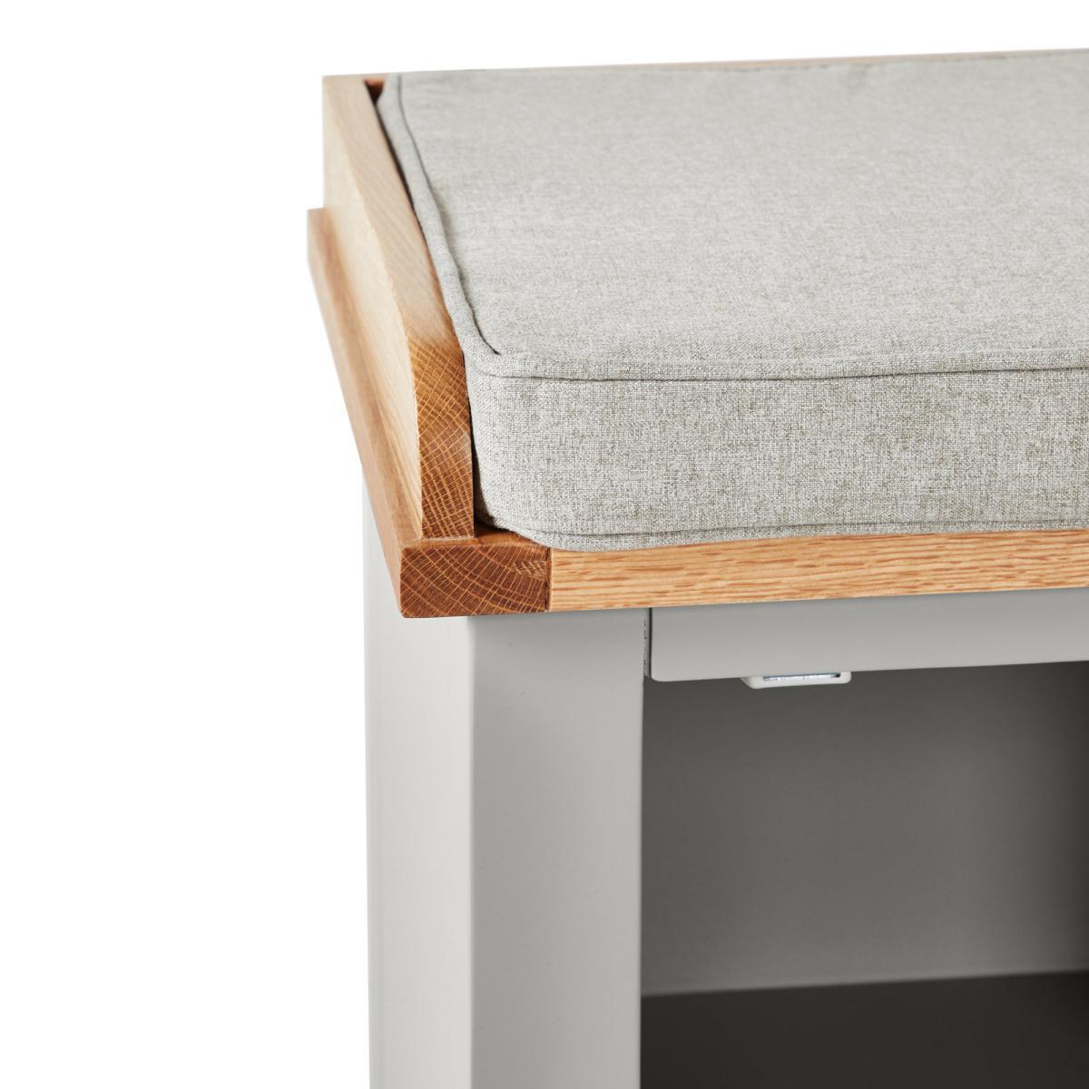 Bromley Grey Storage Bench With Cushion Grey – image 7