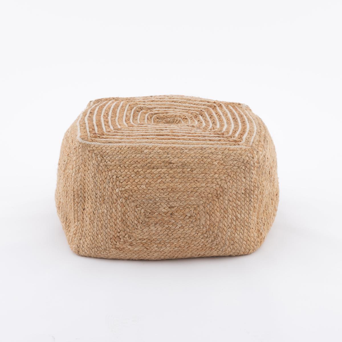 Cotton and Jute Cube Natural – image 2