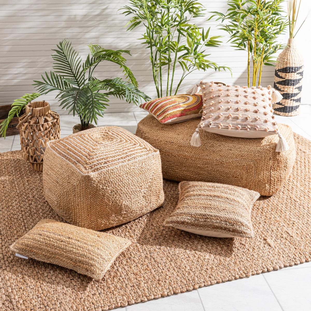 Cotton and Jute Cube Natural – image 4