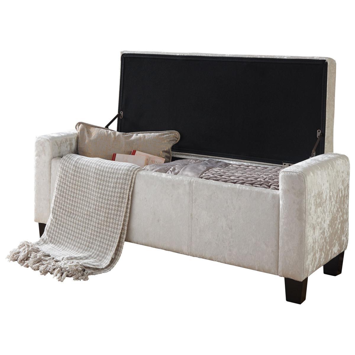 Verona Crushed Velvet Ottoman Grey – image 4