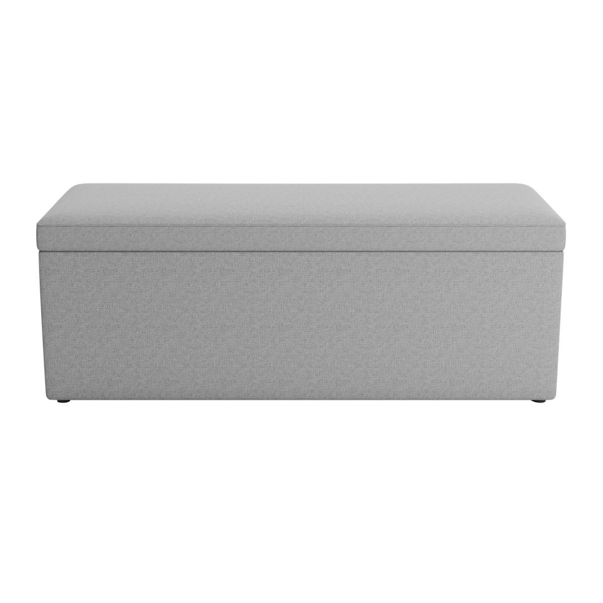 Oswald Faux Wool Ottoman Bench Grey – image 3