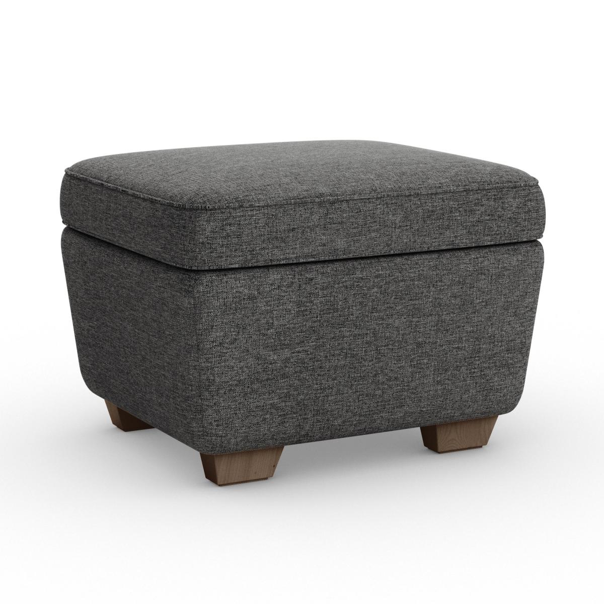 Arundel Storage Footstool Tonal Weave Charcoal – image 2
