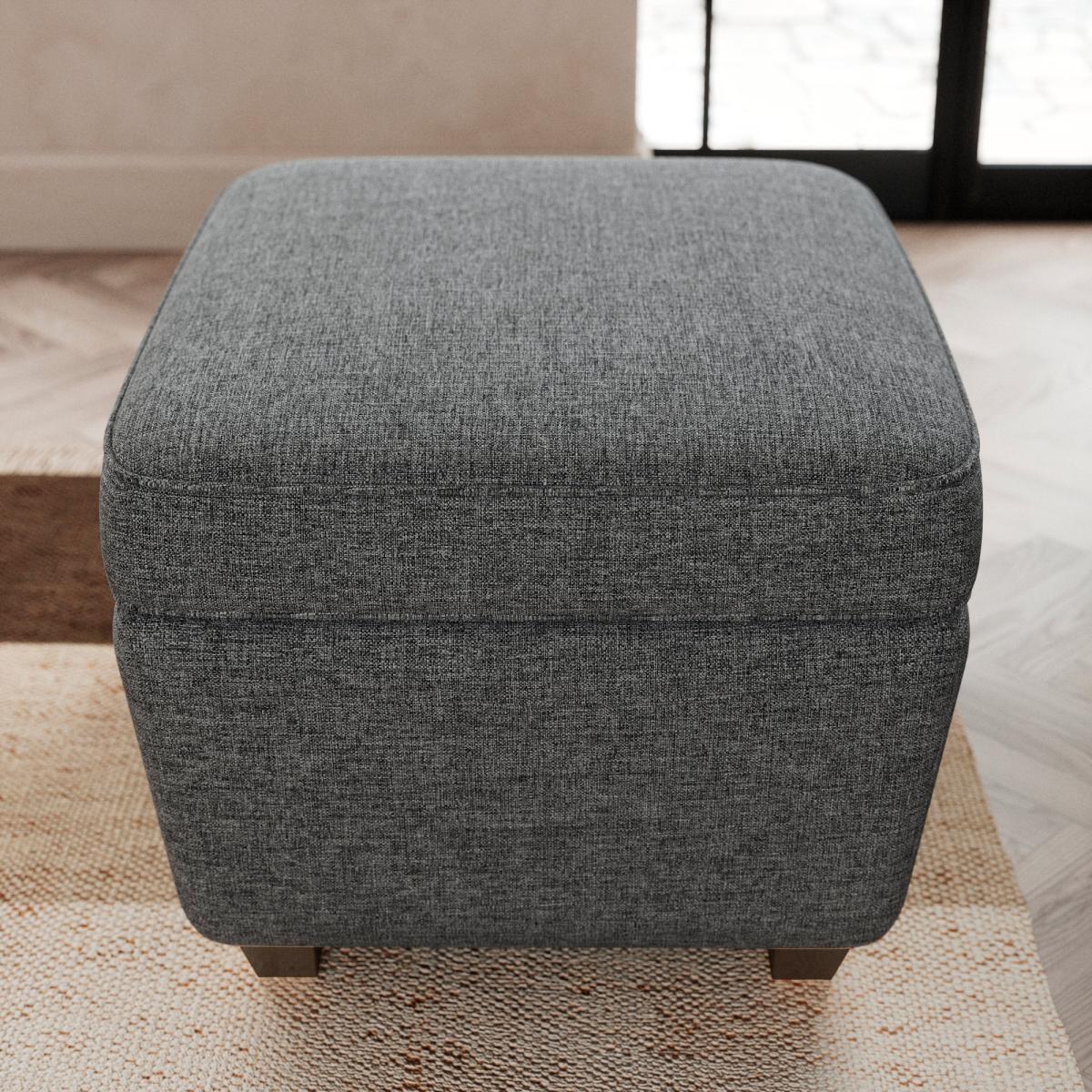 Arundel Storage Footstool Tonal Weave Charcoal – image 3
