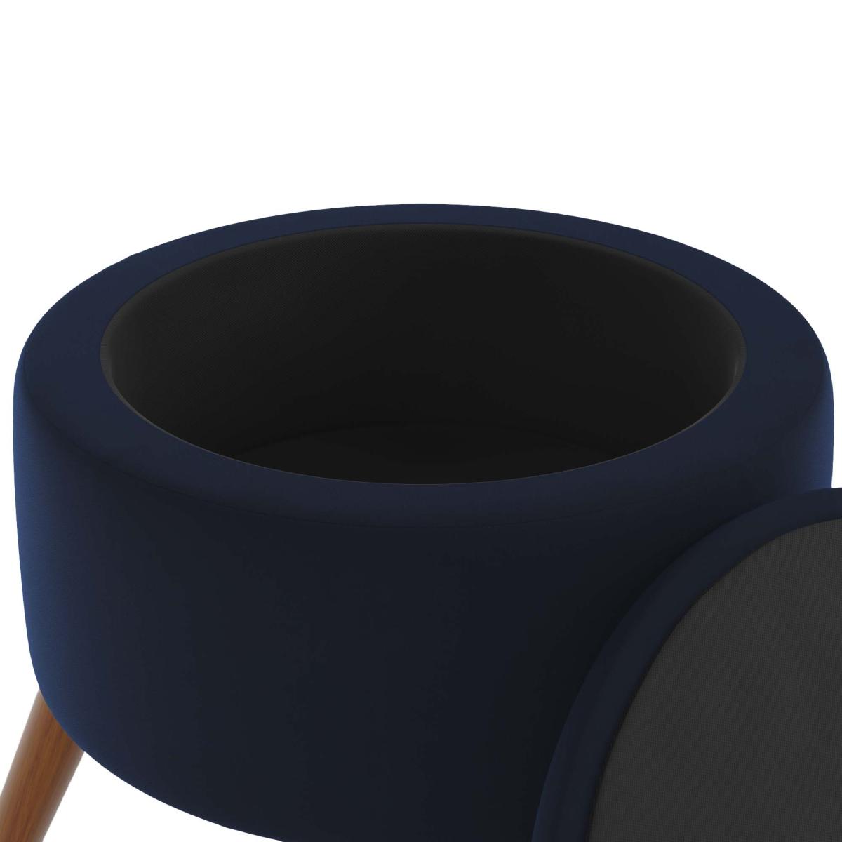 Eliza Velvet Storage Footstool Luxe Navy – image 5
