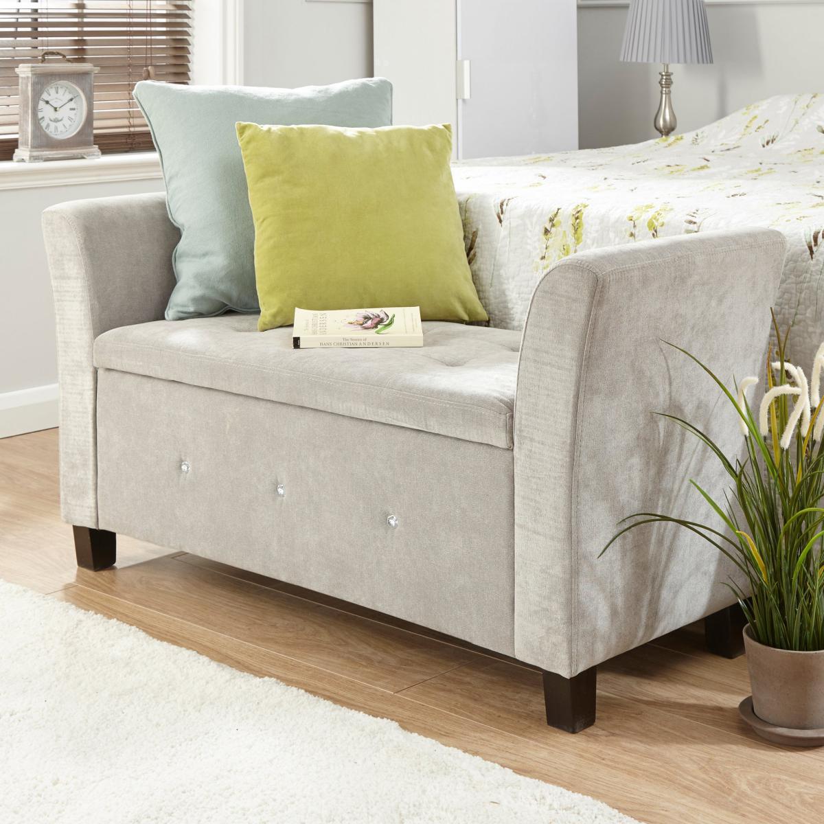 Verona Silver Ottoman Window Seat Silver – image 2