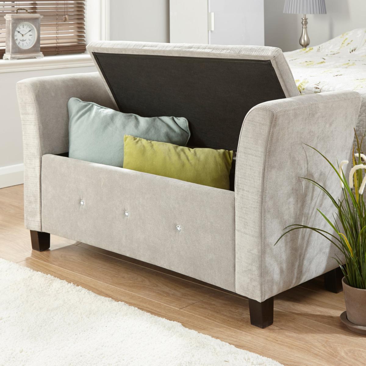Verona Silver Ottoman Window Seat Silver – image 3