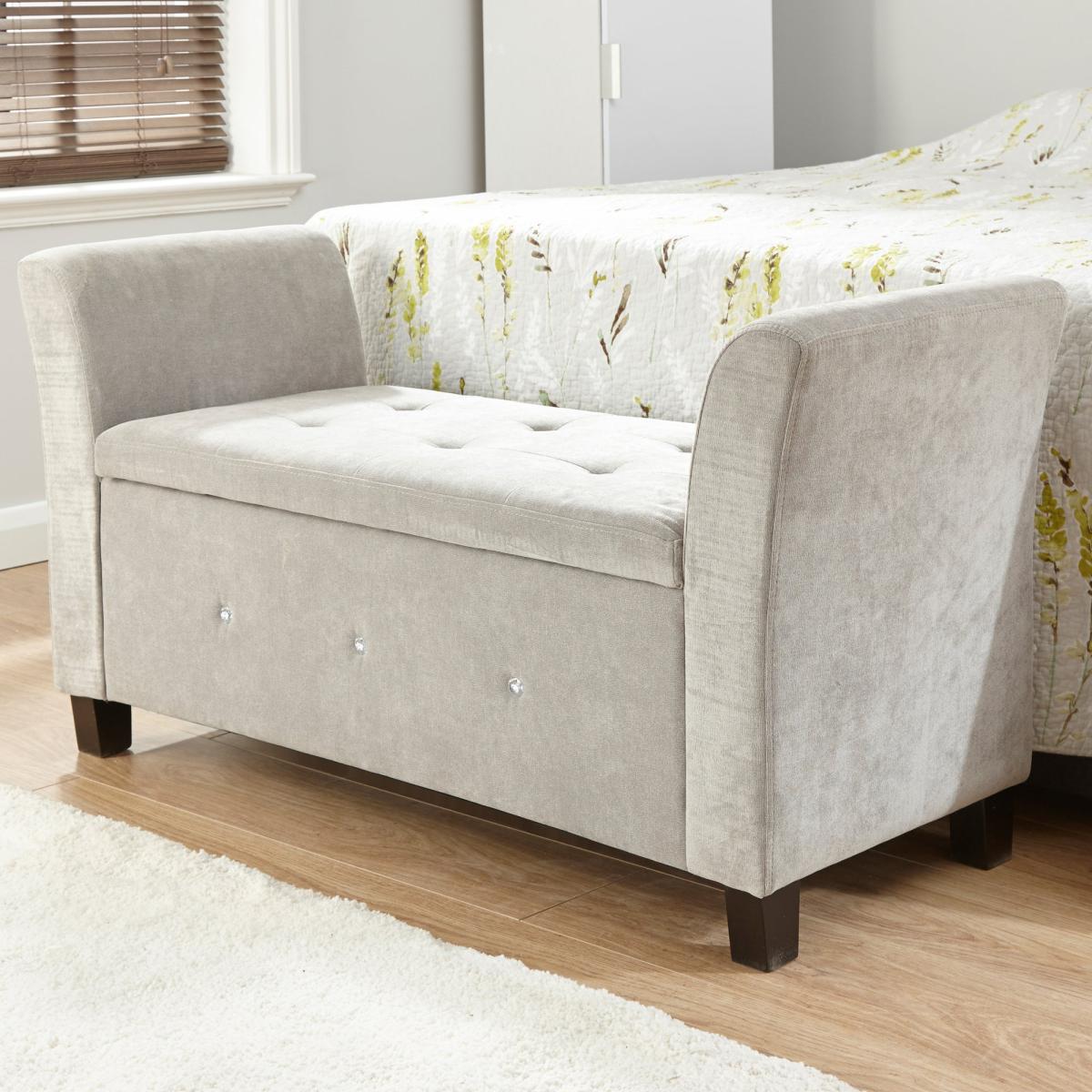 Verona Silver Ottoman Window Seat Silver – image 4