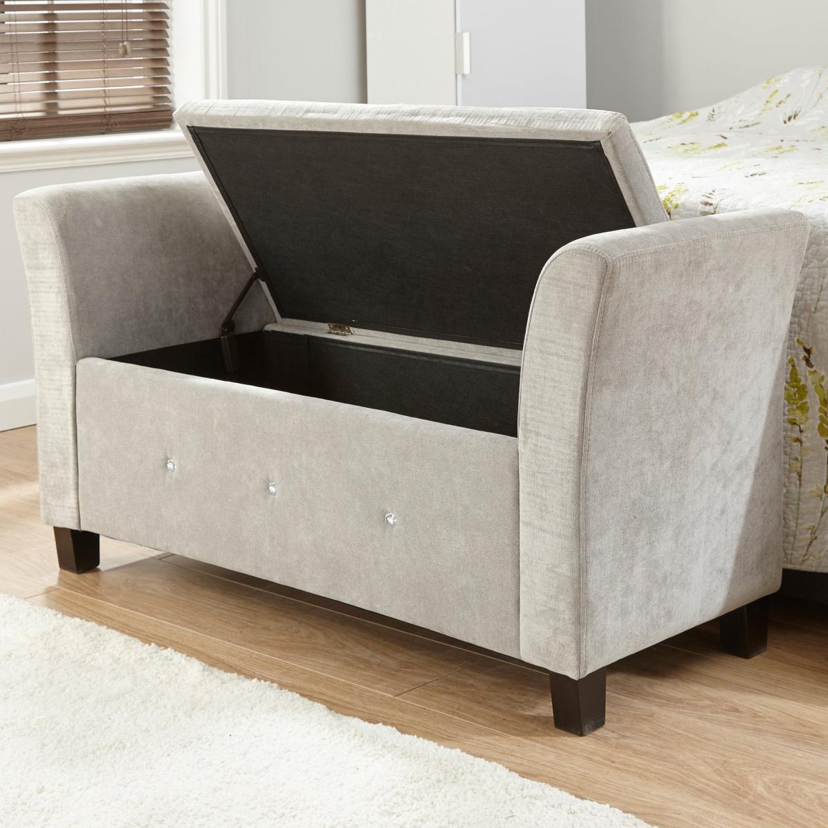 Verona Silver Ottoman Window Seat Silver – image 5