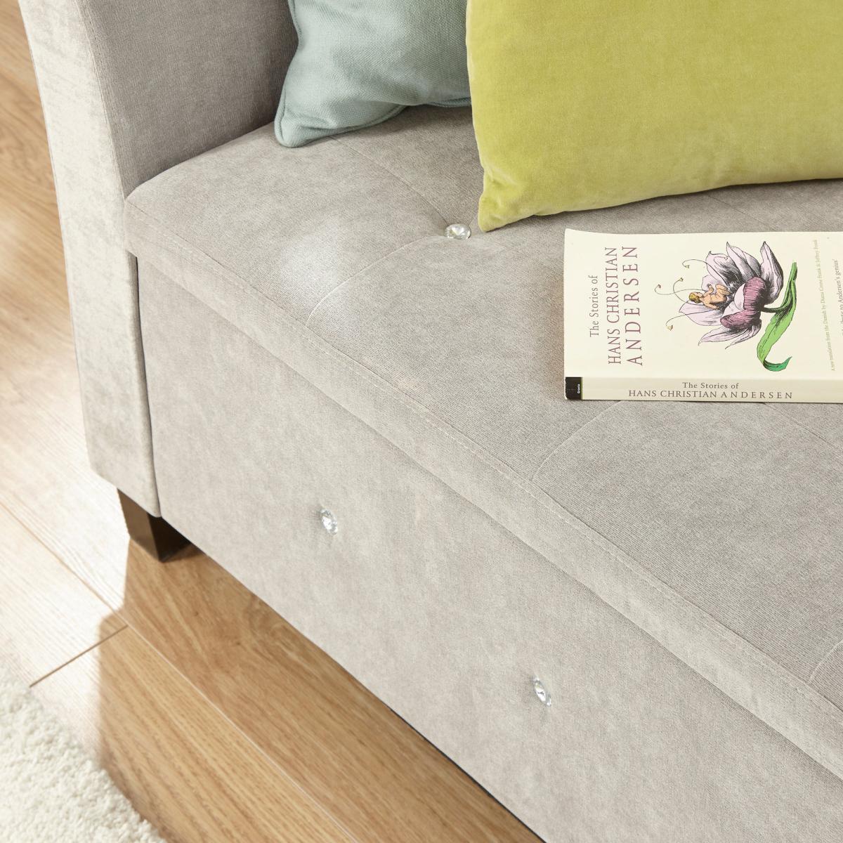 Verona Silver Ottoman Window Seat Silver – image 6
