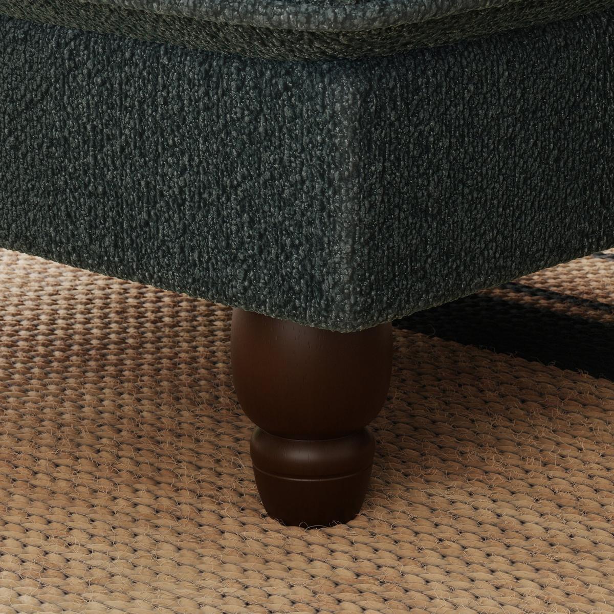 Beatrice Chunky Soft Chenille Footstool Chunky Soft Chenille Pacific – image 3