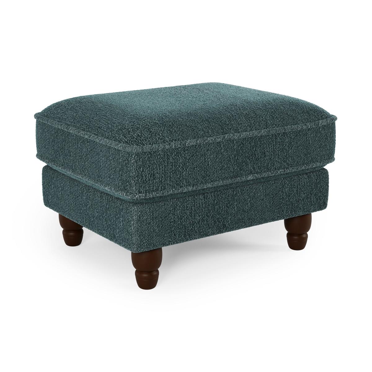 Beatrice Chunky Soft Chenille Footstool Chunky Soft Chenille Pacific – image 4