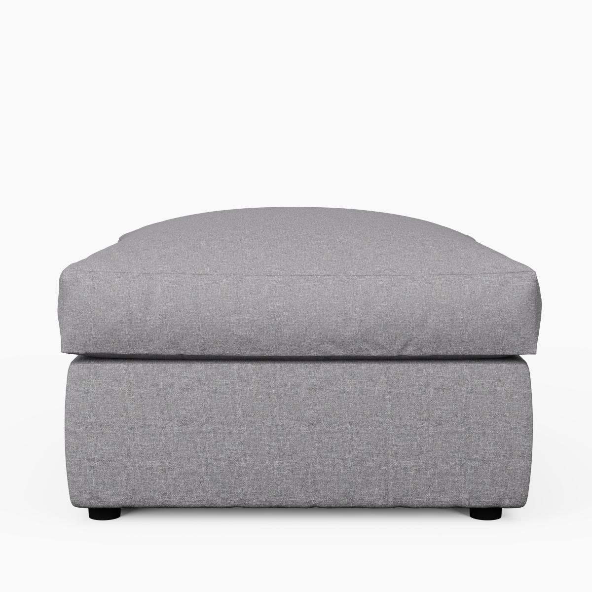 Blake Soft Texture Fabric Footstool Soft Texture Grey – image 4