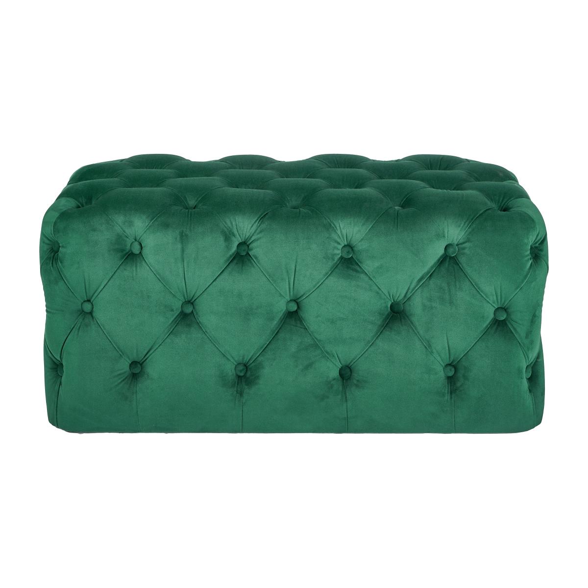 Seraphina Velvet Buttoned Ottoman Forest (Green) – image 2