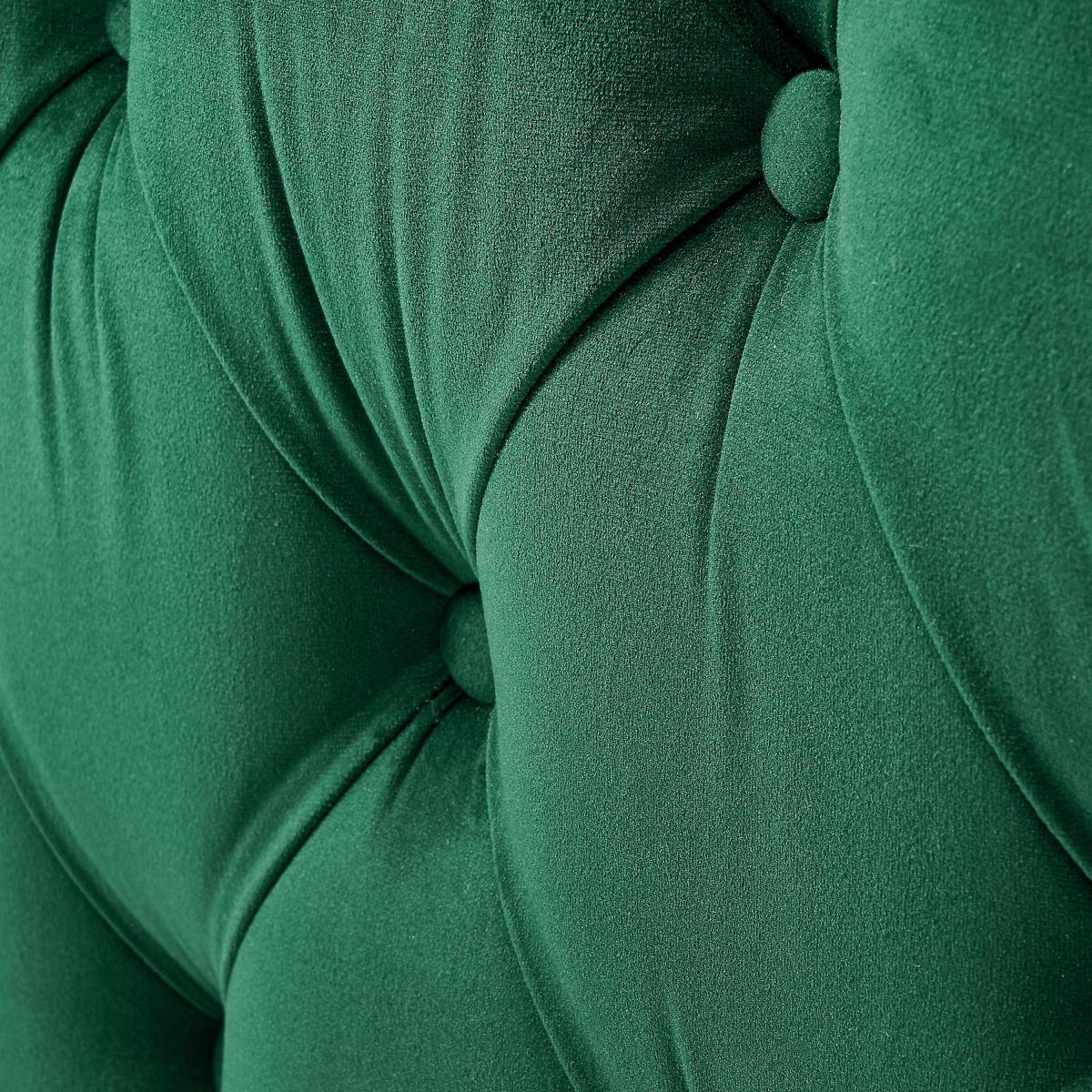 Seraphina Velvet Buttoned Ottoman Forest (Green) – image 5
