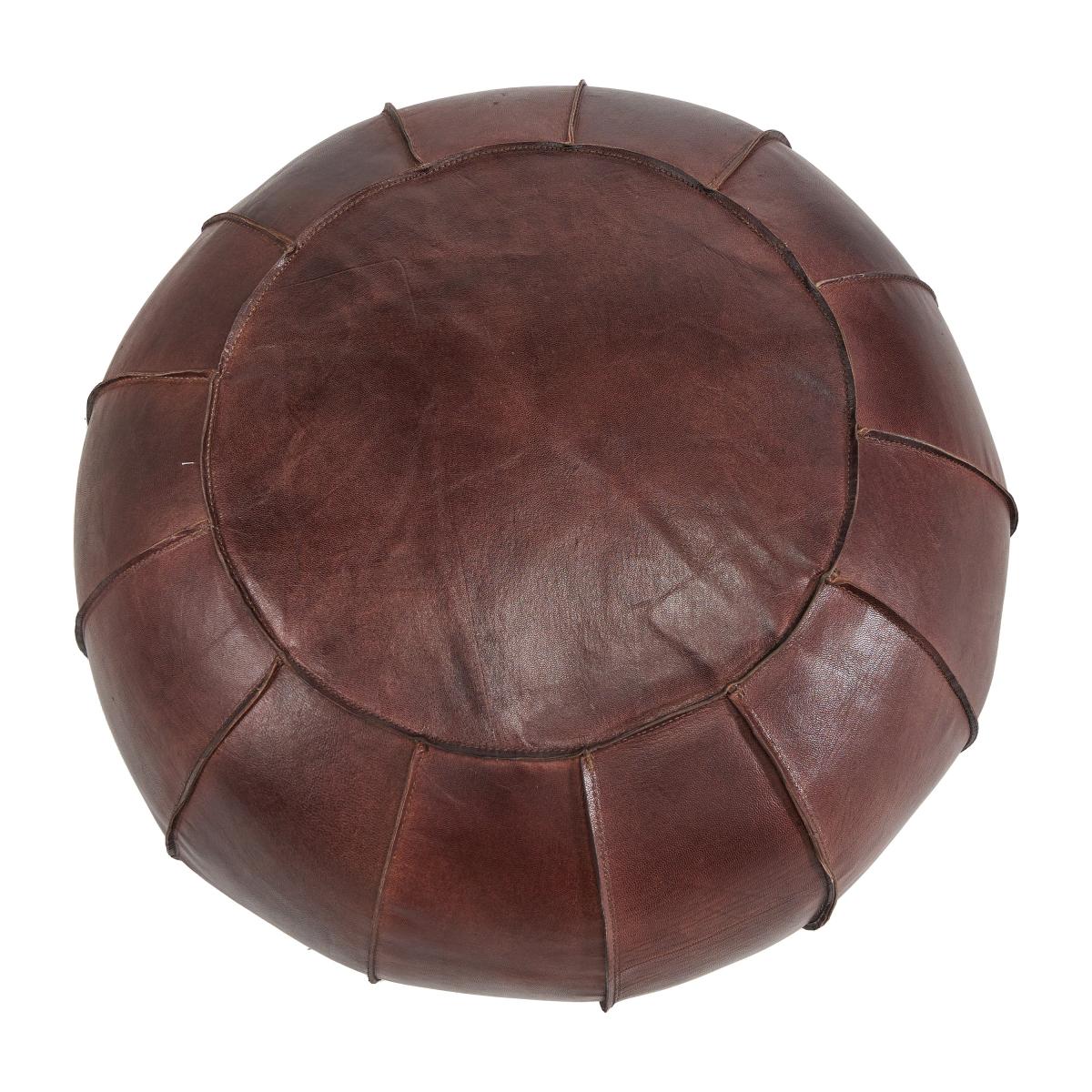 Giona Leather Pouffe Mahogany (Brown) – image 3